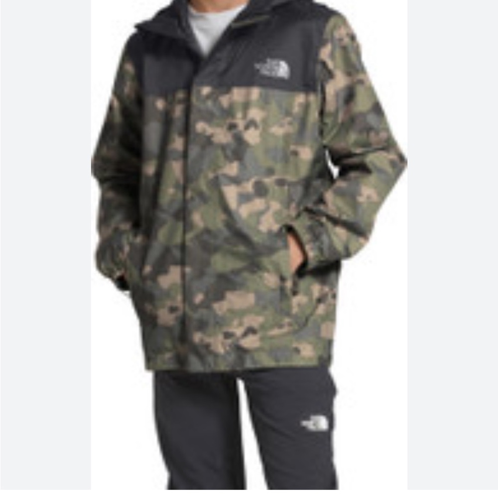 The North Face Kids Green Camo Jacket L 14/16